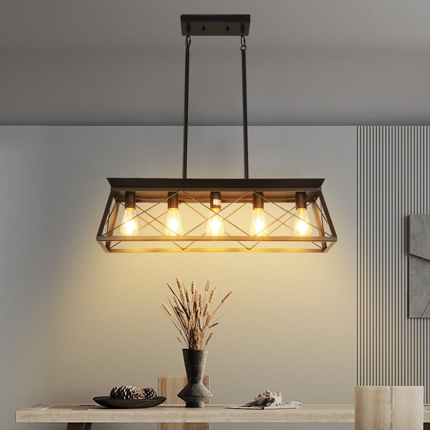 5-Light Farmhouse Chandeliers