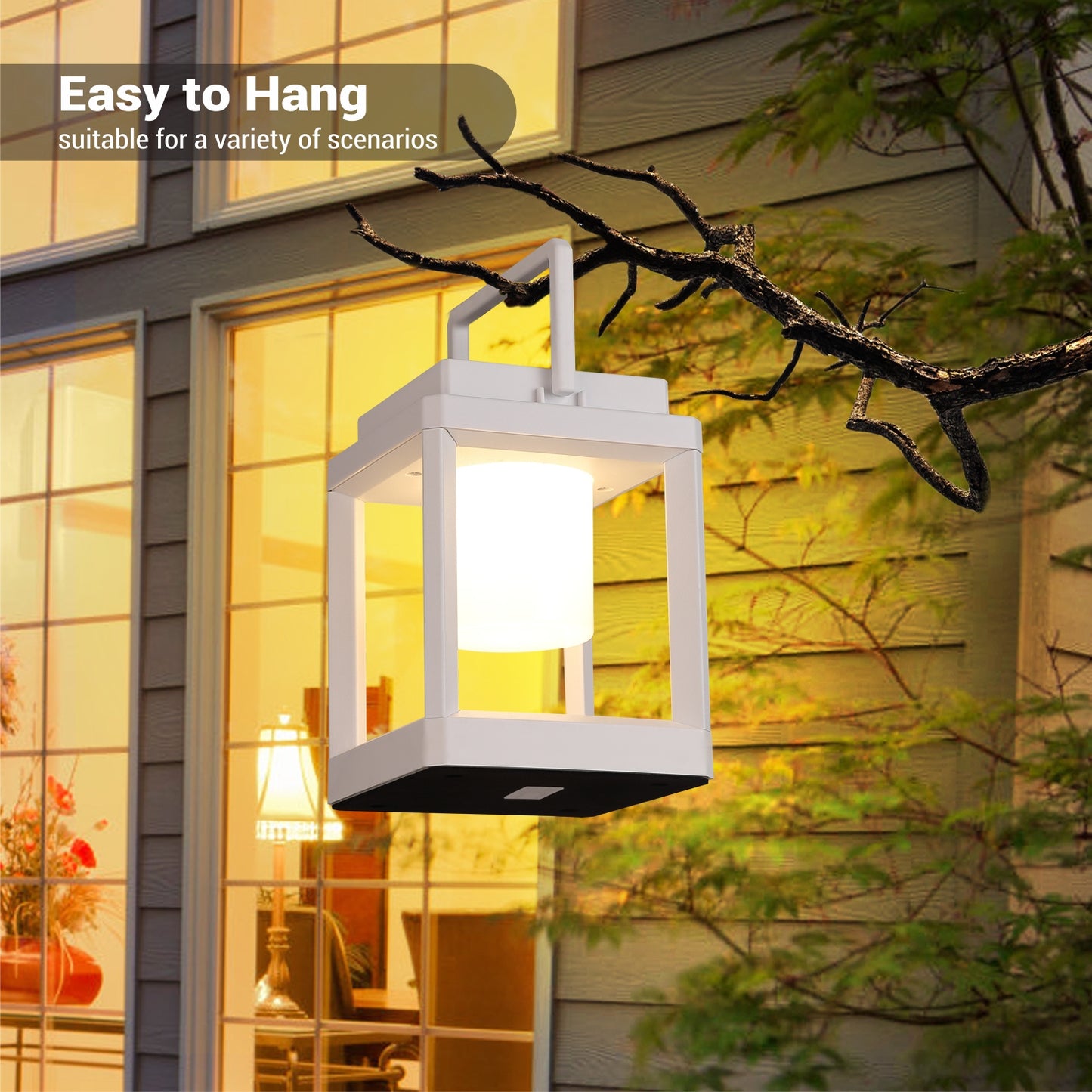 Outdoor Table Lamp, 3-Level Brightness Portable Rechargeable Solar Lamp Waterproof