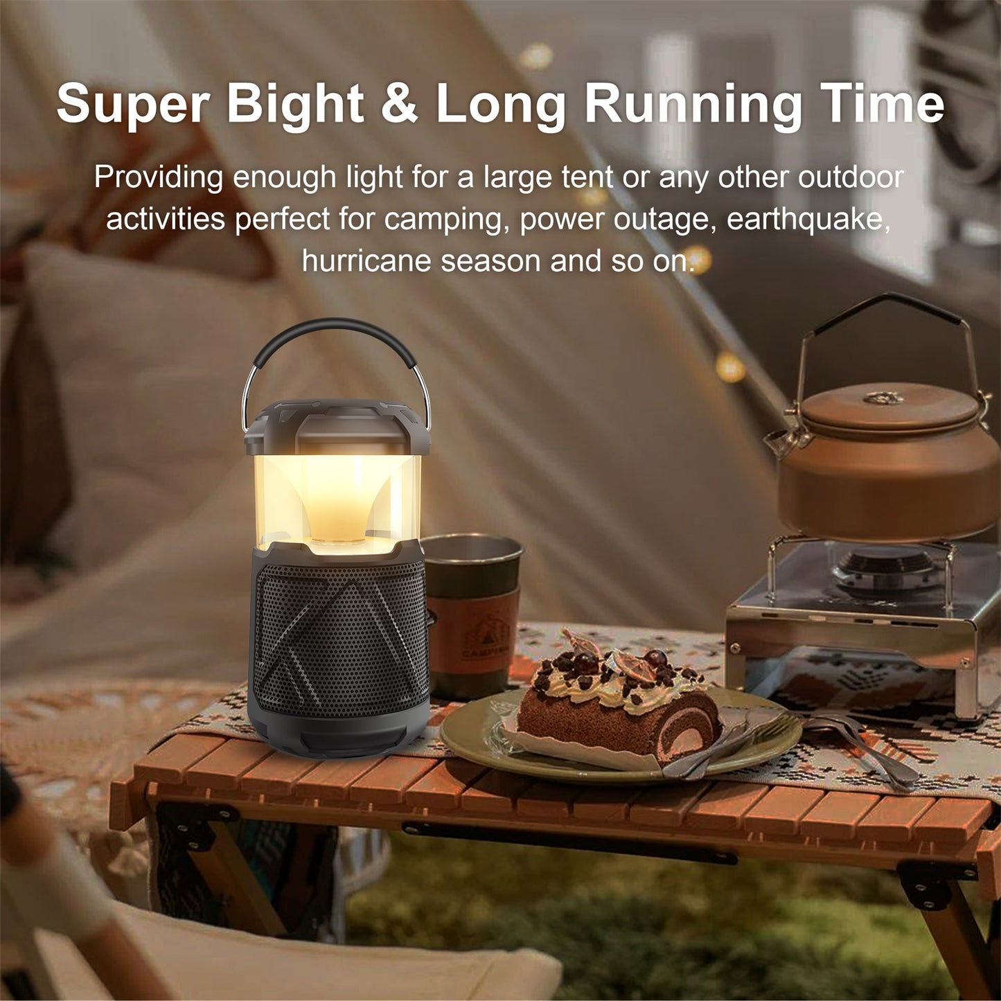 LetryLighting Portable Bluetooth Speakers LED Atmosphere Camping Lights Outdoor