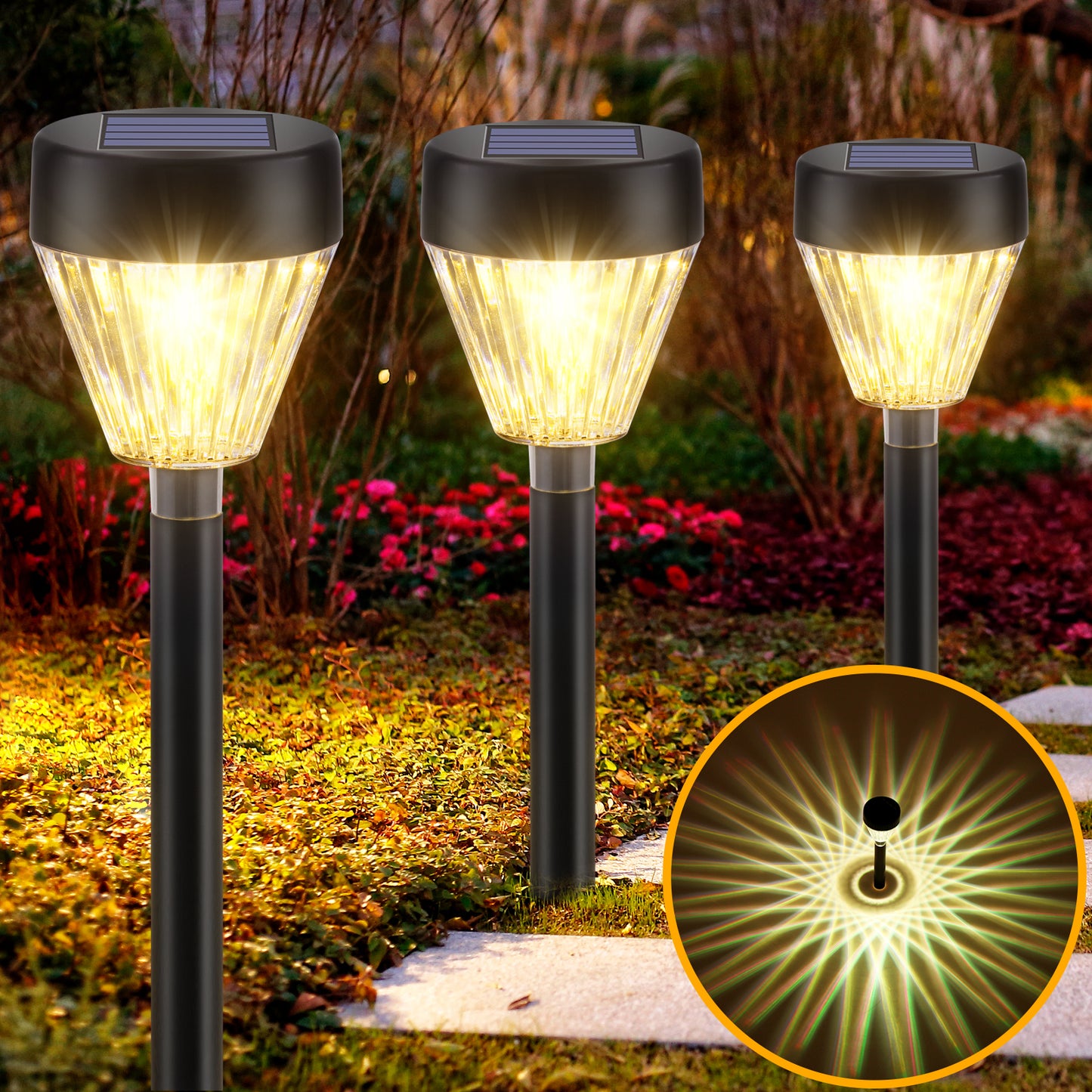 Solar Pathway Lights 8 Pack