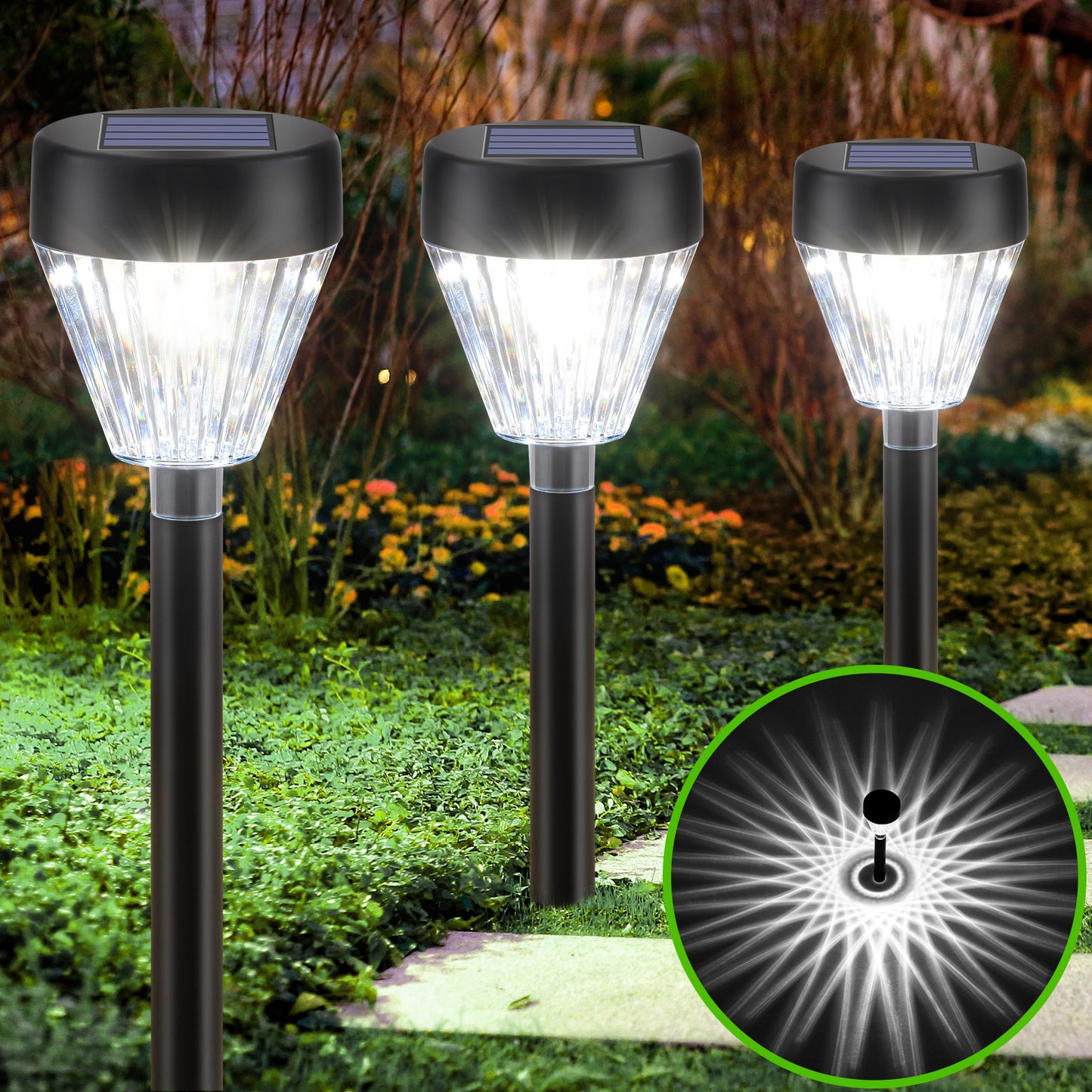 Solar Pathway Lights 8 Pack