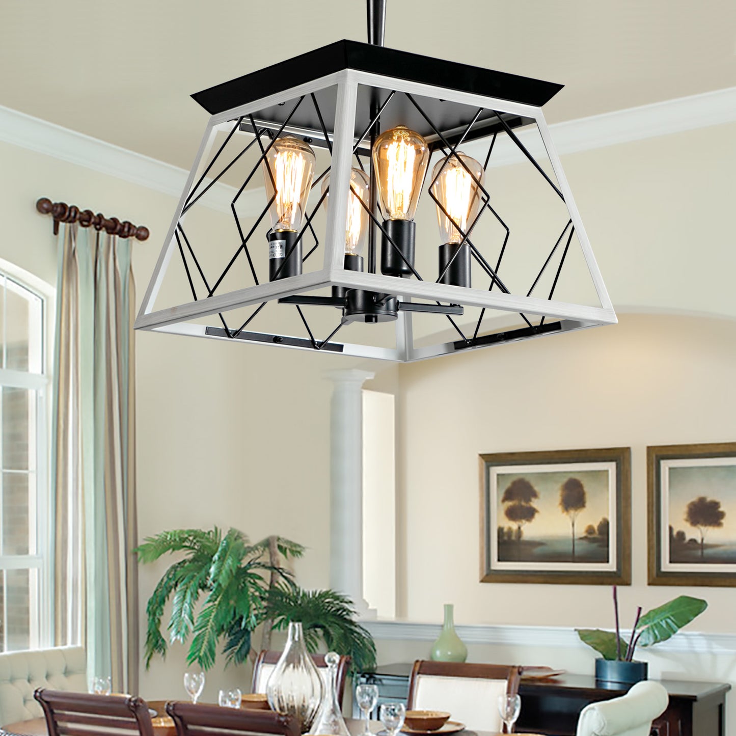 Farmhouse Chandelier 4-Light