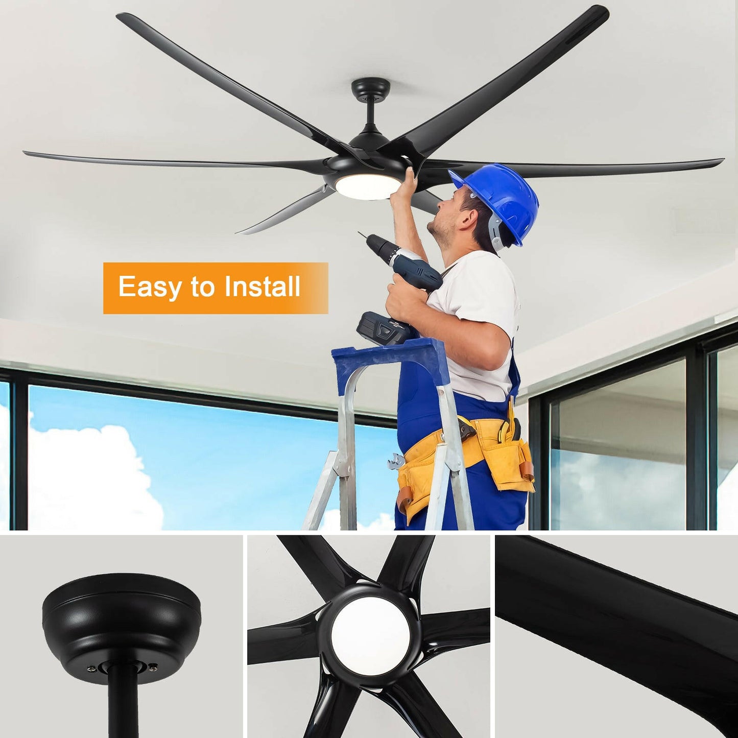 100" Ceiling Fans With Lights And Remote