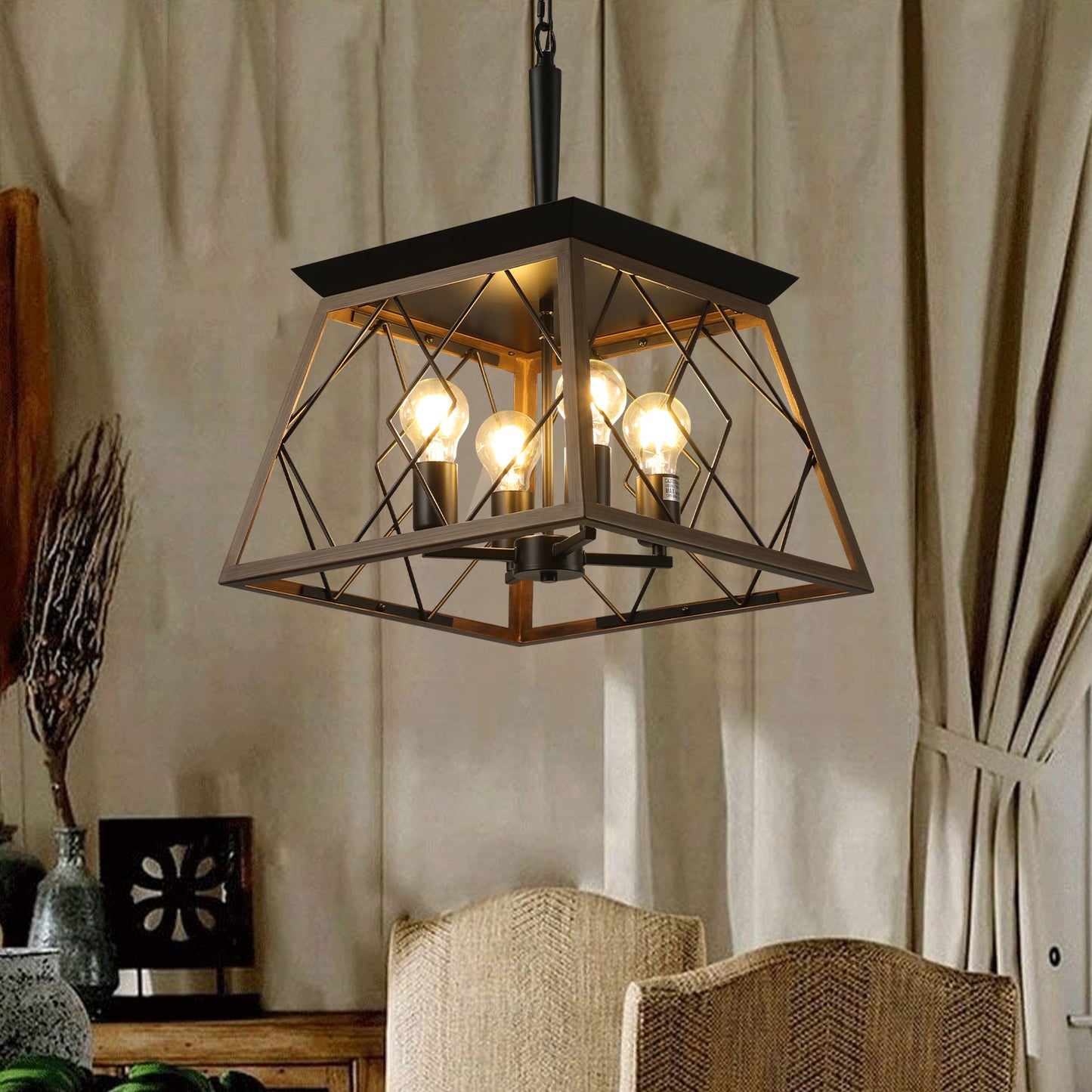 Farmhouse Chandelier 4-Light