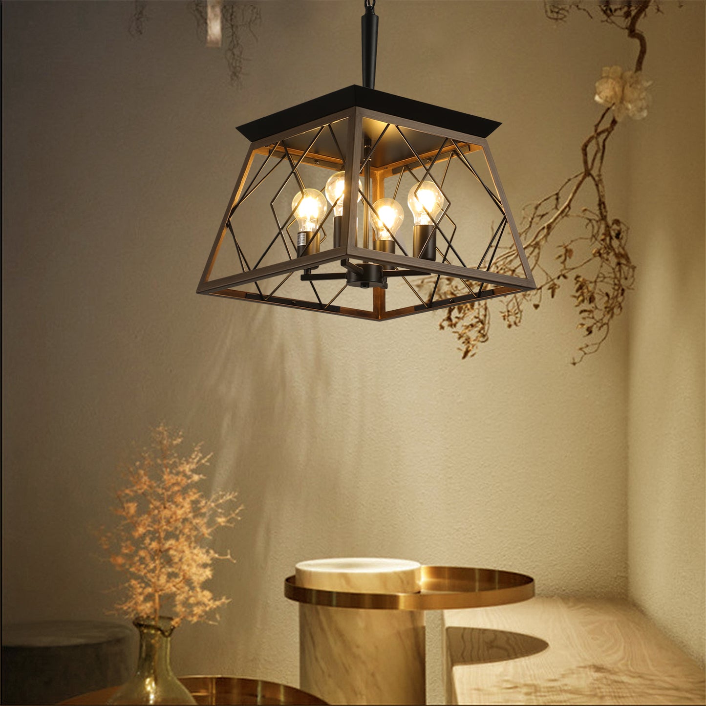 Farmhouse Chandelier 4-Light