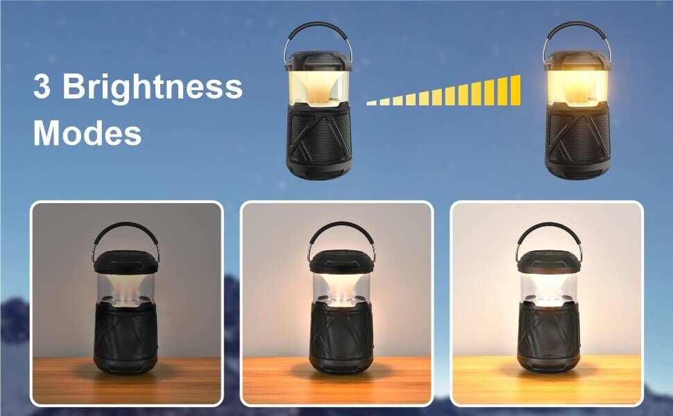 LetryLighting Portable Bluetooth Speakers LED Atmosphere Camping Lights Outdoor