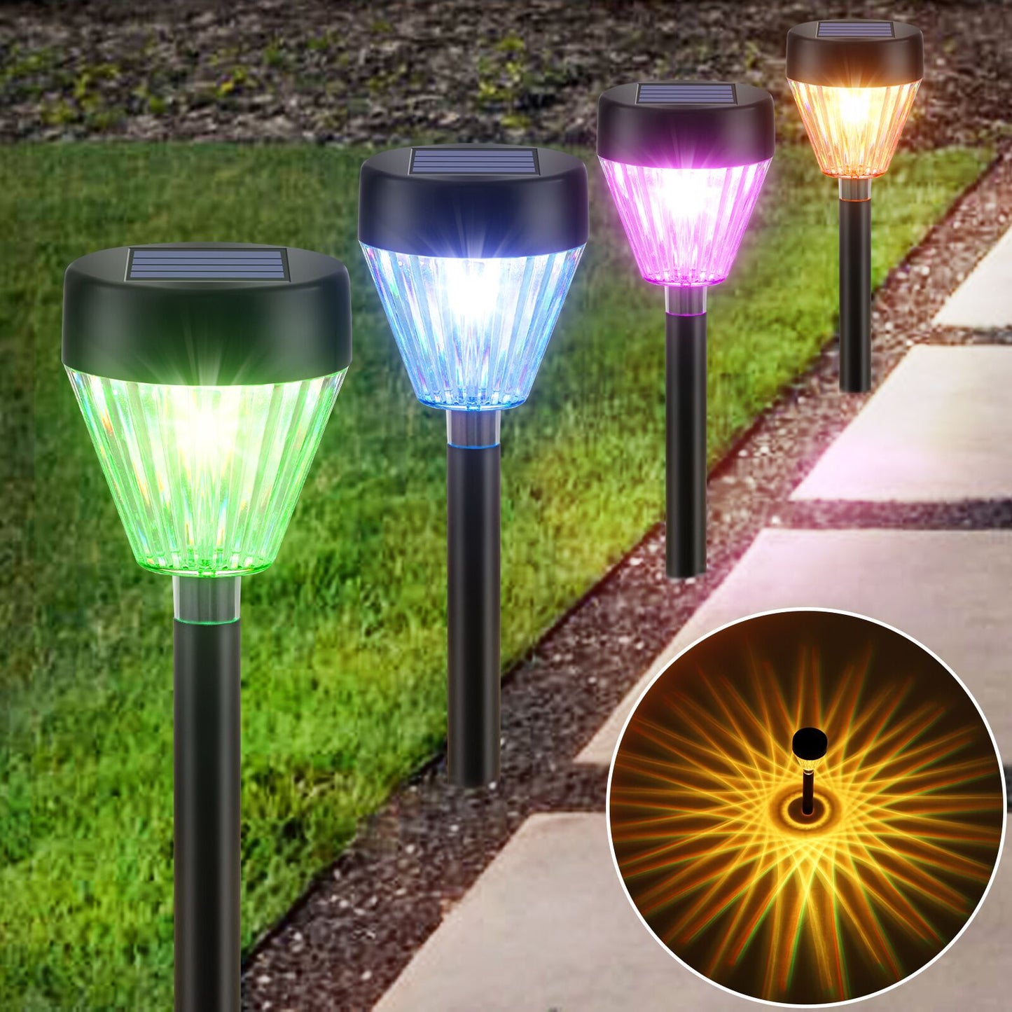 Solar Pathway Lights 8 Pack