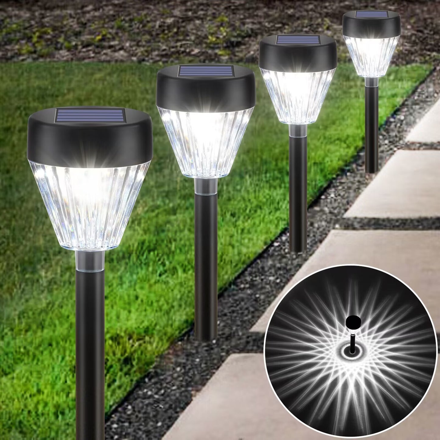 Solar Pathway Lights 8 Pack